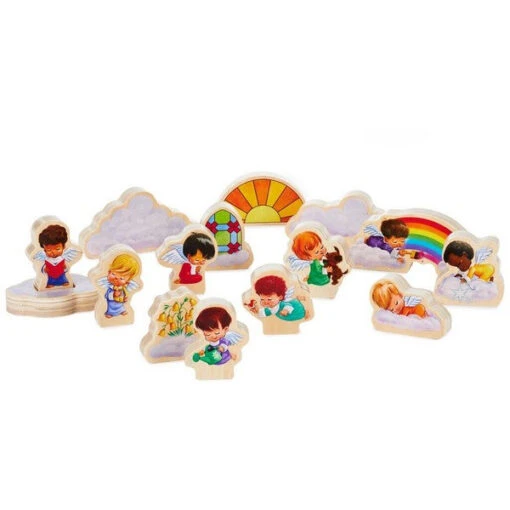 Hallmark Mary's Angels Wood Play Set, 15 Pieces -Hot Sale Toy Store 0001 KID1125