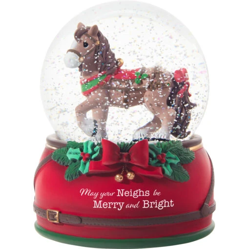 Precious Moments May Your Neighs Be Merry And Bright Annual Animal Snow Globe -Hot Sale Toy Store 211103.MAIN 53260