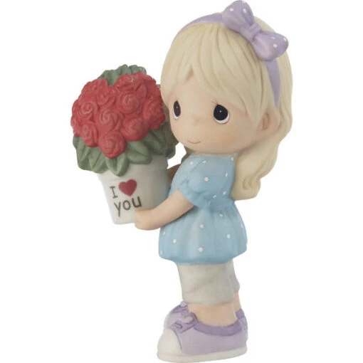 Precious Moments My Love For You Continues To Grow Girl With Roses Figurine -Hot Sale Toy Store 212001