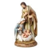 8" Holy Family Nativity In Wood Carved Look -Hot Sale Toy Store 31425