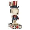 Jim Shore Peanuts Patriotic Snoopy With American Flag Figurine -Hot Sale Toy Store 4043617