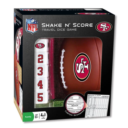 San Francisco 49ers Shake And Score Travel Dice Game -Hot Sale Toy Store