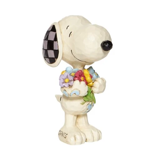 Jim Shore Peanuts Mini Snoopy With Flowers Figurine -Hot Sale Toy Store 6007962 high res