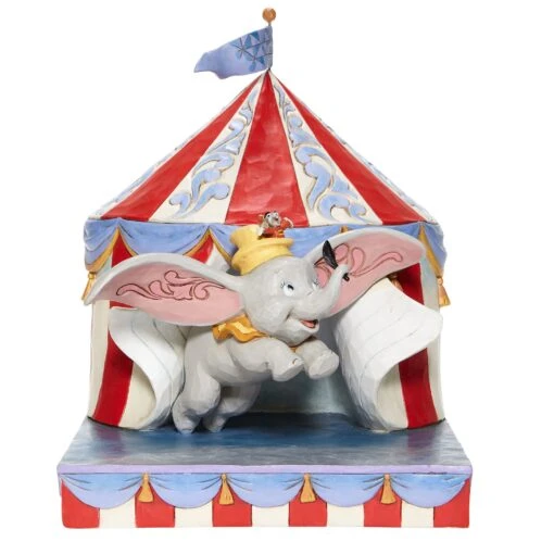 Jim Shore Disney Traditions Dumbo 80th Anniversary Flying Out Of Big Tent Figurine -Hot Sale Toy Store 6008064 high res