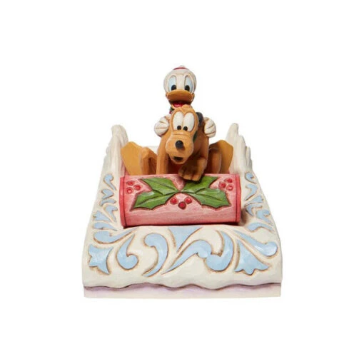 Jim Shore Disney A Friendly Race Donald And Pluto Sledding Figurine -Hot Sale Toy Store 6008973