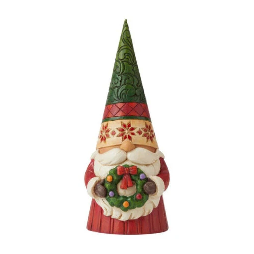 Jim Shore Christmas Gnome With Wreath Decorating Gnome And Hearth Figurine -Hot Sale Toy Store 6009182