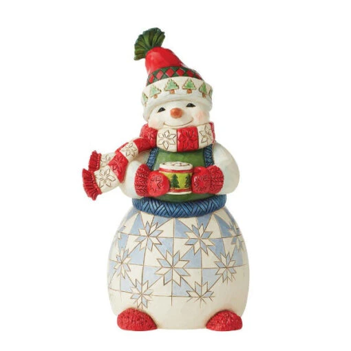 Jim Shore Cocoa And Christmas Cheer Snowman Hallmark Exclusive Figurine -Hot Sale Toy Store 6011166