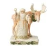 Jim Shore Heartwood Creek White Woodland Santa/Moose -Hot Sale Toy Store 6012676