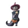 Jim Shore Heartwood Creek "Boot-iful Halloween" Witch's Boot With Black Cat Figurine -Hot Sale Toy Store 6012750