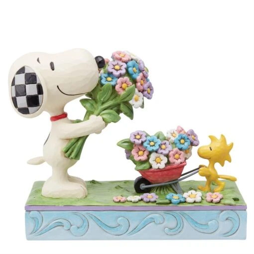 Jim Shore Snoopy Flowers & Woodstock Figurine -Hot Sale Toy Store 6014344