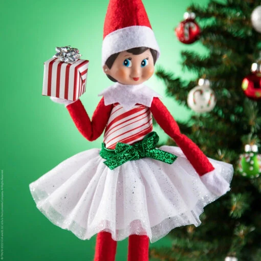 The Elf On The Shelf® Claus Couture® Candy Cane Classic Dress -Hot Sale Toy Store CCPEPDRESS Lifestyle XmasTreeGift LtGirl 2048x2048 0432427f 310b 4d3f 9f30 8251b0913668