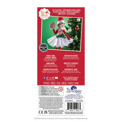 The Elf On The Shelf® Claus Couture® Candy Cane Classic Dress -Hot Sale Toy Store CCPEPDRESS PackagingSilo Back 2048x2048 6f4ab761 ed41 4f15 8895 8d2cc9727d96