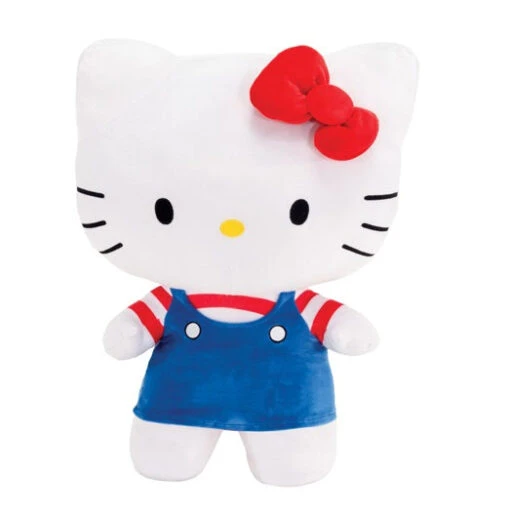 12" Sanrio Hello Kitty In Blue Overall Stuffed Plush -Hot Sale Toy Store K02205