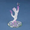 Frosted White And Pink Princess Cat With Crystal Butterfly Glass Figurine -Hot Sale Toy Store L0104