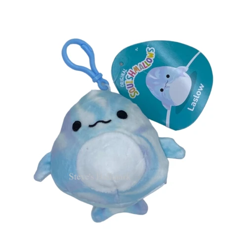 Squishmallow Laslow The White Beluga Whale 3.5" Clip Stuffed Plush By Kelly Toy -Hot Sale Toy Store Laslow PhotoRoom.png PhotoRoom