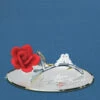 Our Love Will Last Forever Red Rose With Frosted White Doves Glass Figurine -Hot Sale Toy Store P4 437 R