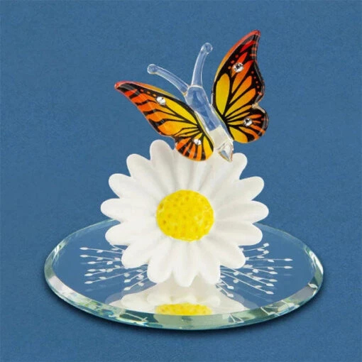 Glass Baron Butterfly Daisy Figurine -Hot Sale Toy Store PD2309 B