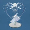 Happy Anniversary Bells Enclosed In Heart Glass Figurine -Hot Sale Toy Store S7 529 A