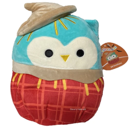 Halloween Squishmallow Winston The Scarecrow Owl 8" Stuffed Plush By Kelly Toy -Hot Sale Toy Store WinstonScarecrowOwl