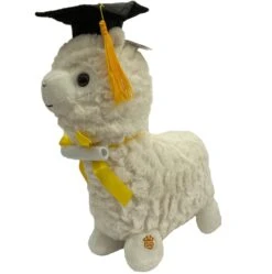 Graduation Light Up Musical Plush Stuffed Animal 12" Llama Cream Color -Hot Sale Toy Store lamb1