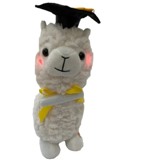 Graduation Light Up Musical Plush Stuffed Animal 12" Llama Cream Color -Hot Sale Toy Store llama1