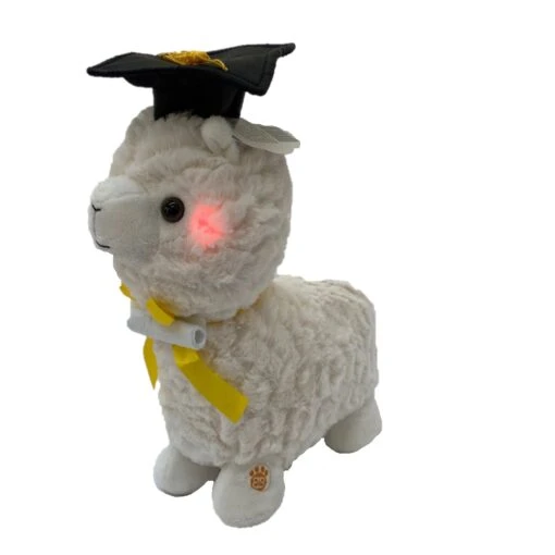 Graduation Light Up Musical Plush Stuffed Animal 12" Llama Cream Color -Hot Sale Toy Store llama2