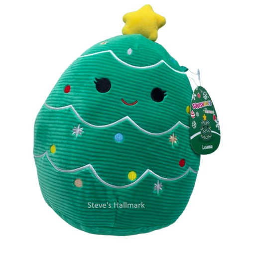 Christmas Squishmallow Leama Corduroy Christmas Tree With Gold Star 5" Stuffed Plush By Kelly Toy -Hot Sale Toy Store tree